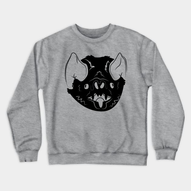 Bat, Adorable Nightmare Puppy of the Sky - Halloween Nature Design Crewneck Sweatshirt by sadsquatch